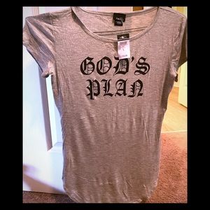 God Plan grey shirt with Blouse at end